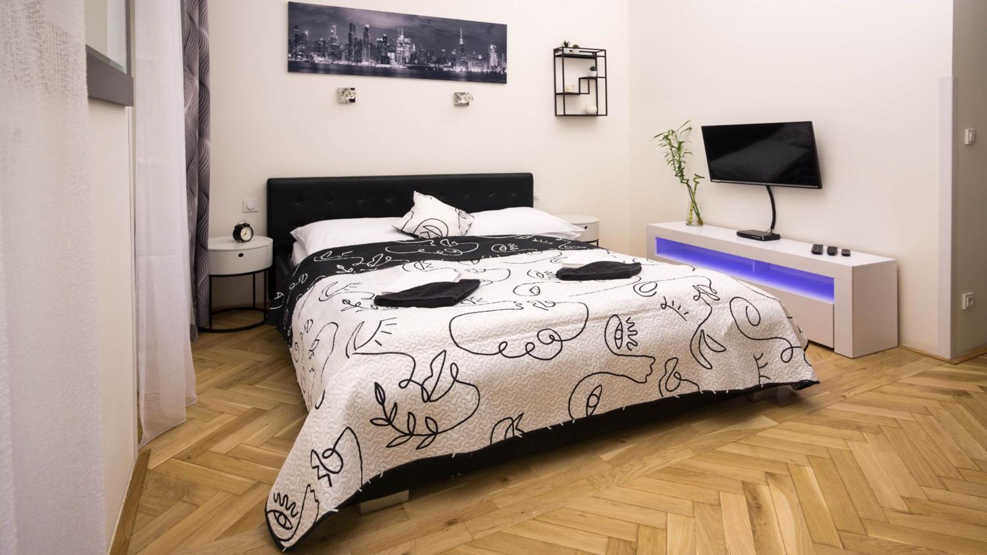Black & White Apartment Prague By Wenceslas Square And Muzeum Szoba fotó